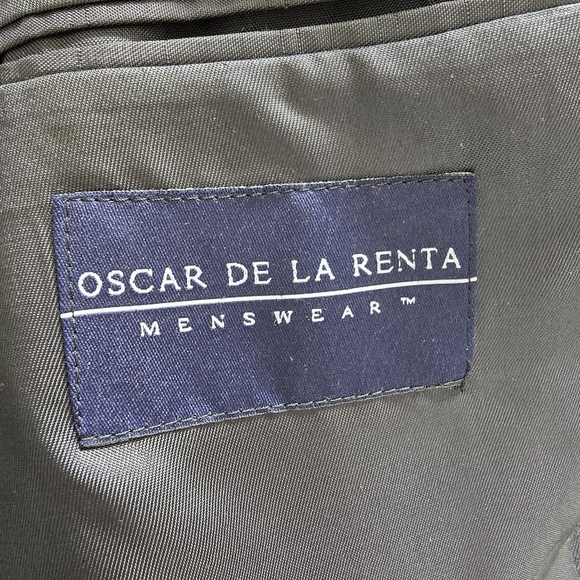 Oscar De La Renta 100% Wool Men's Navy Blazer Made In Canada - Picture 5 of 8